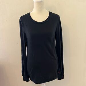 Philanthropy long sleeve black crewneck tee Size S NWOT